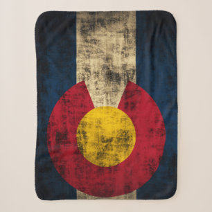 Farbige Colorado-Staatsflagge Vintag rustikal Sherpadecke