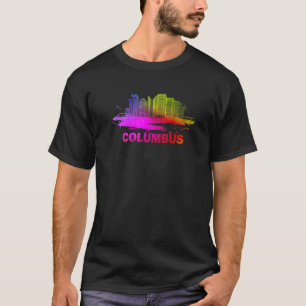 Farbige Columbus-Stadtansicht Souvenir Columbus-Hi T-Shirt