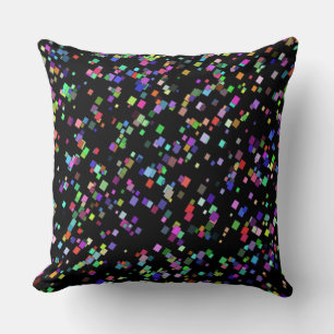 Farbige Confetti-Plätze mit Kissen