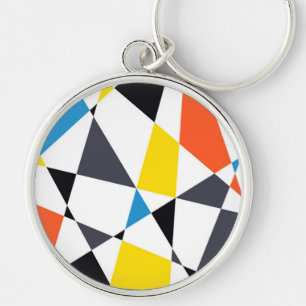 Farbige, coole, trendige, moderne geometrische For Schlüsselanhänger