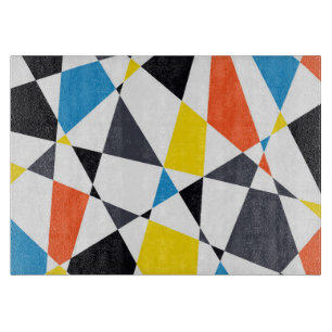 Farbige, coole, trendige, moderne geometrische For Schneidebrett