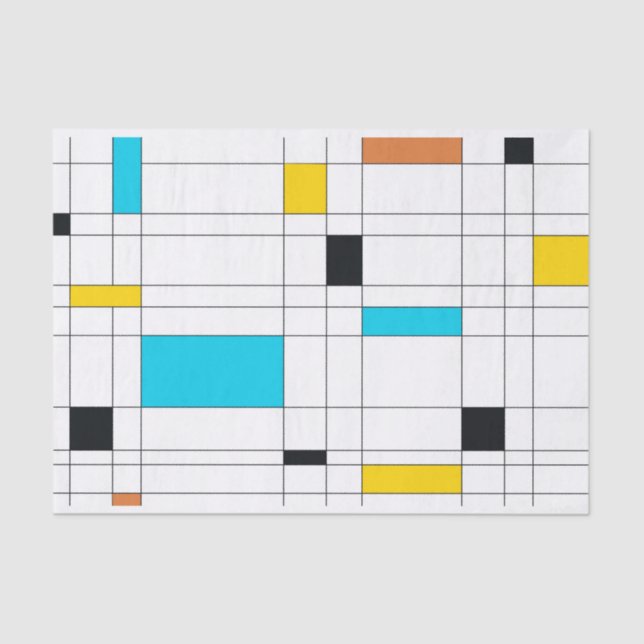 Farbige, coole, trendige, moderne Illustrationskun Seidenpapier (Vorderseite)