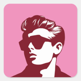 Farbige Coole Typ-Aufkleber Quadratischer Aufkleber