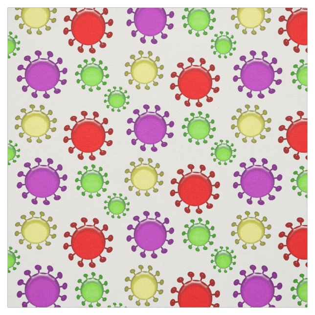 Farbige Coronavirus-Viren-Formen Stoff (Muster)