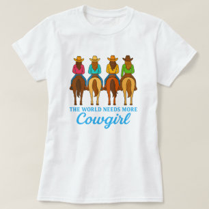 Farbige Cowgirls Western Junggesellinnenabschied T-Shirt