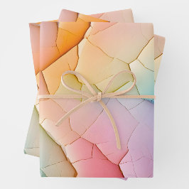 Farbige Crackle Paper Art Wrapping Paper Sheets Geschenkpapier Set