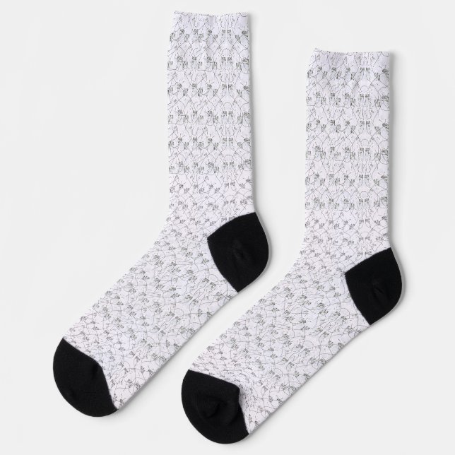 Farbige Crew Socken | Sportstile, Strick & Spaß (Linkes Detail)