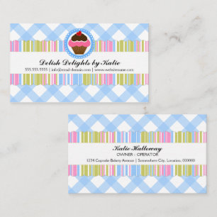Farbige Cupcake-Bäckerei Visitenkarte