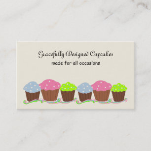 Farbige Cupcakes Visitenkarte