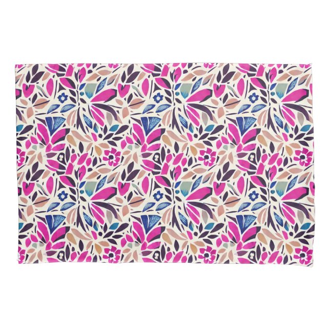 Farbige Cutouts Botanisches Muster Duvet Cover (Vorderseite)