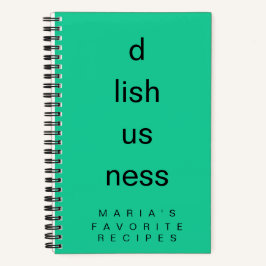 Farbige D Lish Us Ness Köstlichkeit Rezept Notizbuch