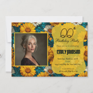Farbige Daisy 21. Geburtstag Zeitgenössisch Einladung