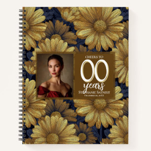 Farbige Daisy 70. Geburtstagsgeschenk für Nichte Notizbuch