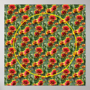 Farbige Daisy-Blume gestalten Ihr eigenes Foto Poster