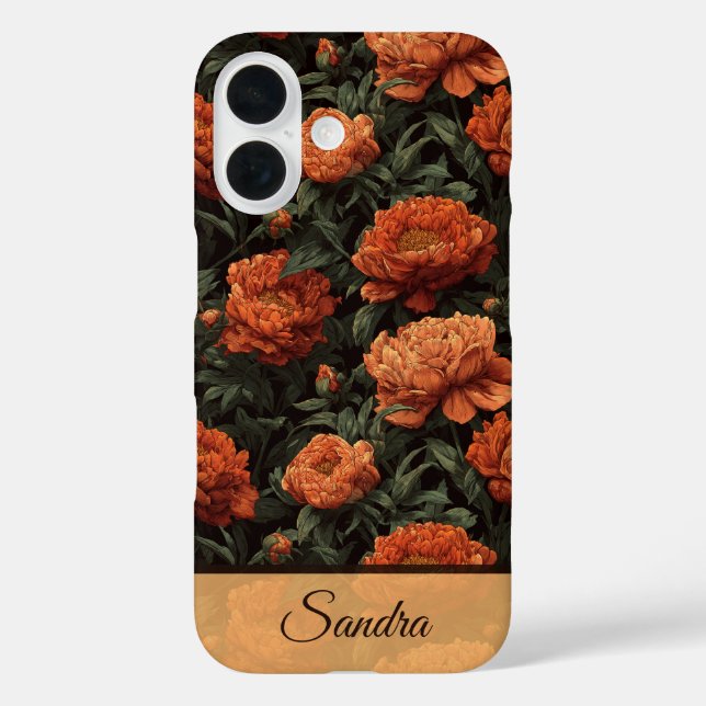 Farbige Dankeschön-Geschenk-Pfingstrose Name Case-Mate iPhone Hülle (Rückseite)