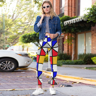 Farbige diagonale Quadrate Leggings