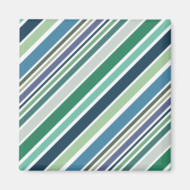 Farbige diagonale Streifen Magnet (Vorne)