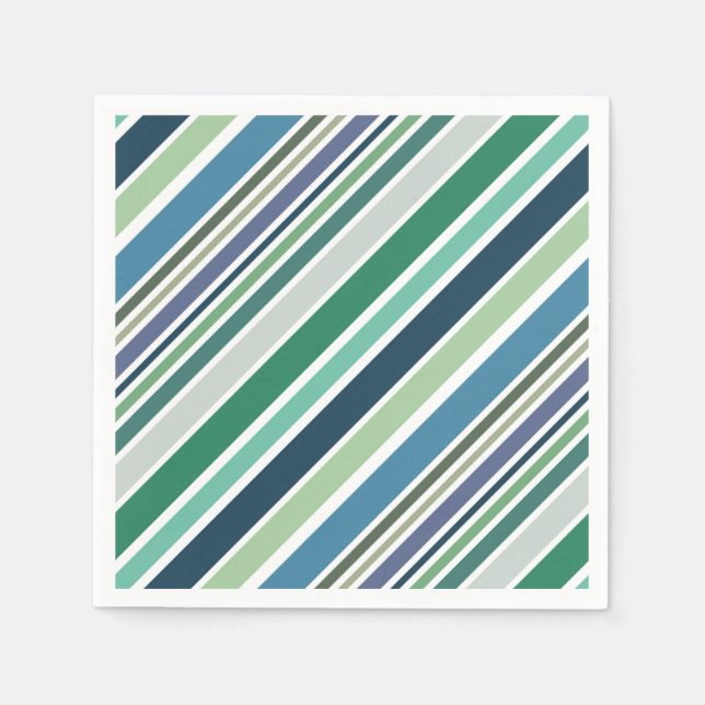 Farbige diagonale Streifen Serviette (Vorderseite)