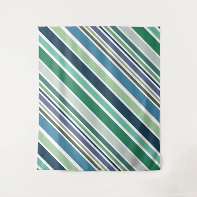 Farbige diagonale Streifen Wandteppich (Vorderseite)