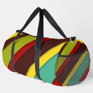 Farbige Diagonalstreifen Duffle Bag