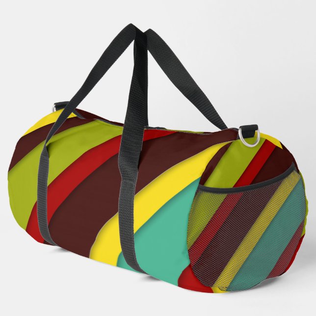 Farbige Diagonalstreifen Duffle Bag (Rechte Ecke)