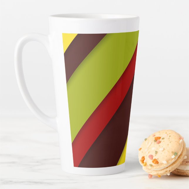 Farbige Diagonalstreifen Milchtasse (Beispiel)