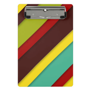 Farbige Diagonalstreifen Mini Klemmbrett
