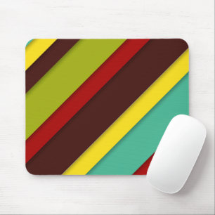 Farbige Diagonalstreifen Mousepad