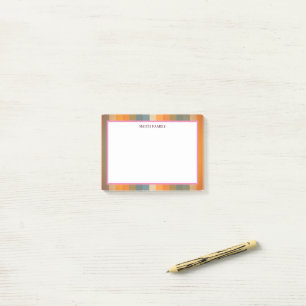 Farbige Diagonalstreifen Retro Post-it Klebezettel