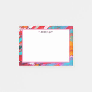 Farbige Diagonalstreifen Retro Post-it Klebezettel