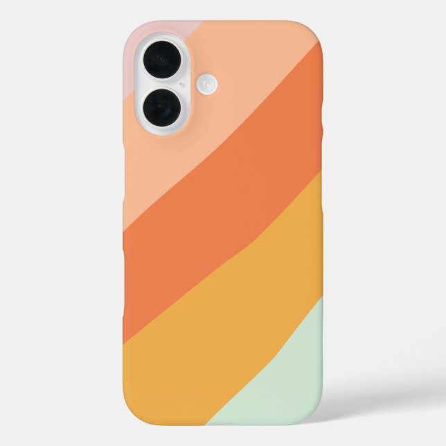 Farbige Diagonalstreifen Retro Sweet Candy Pasty Case-Mate iPhone Hülle (Rückseite)