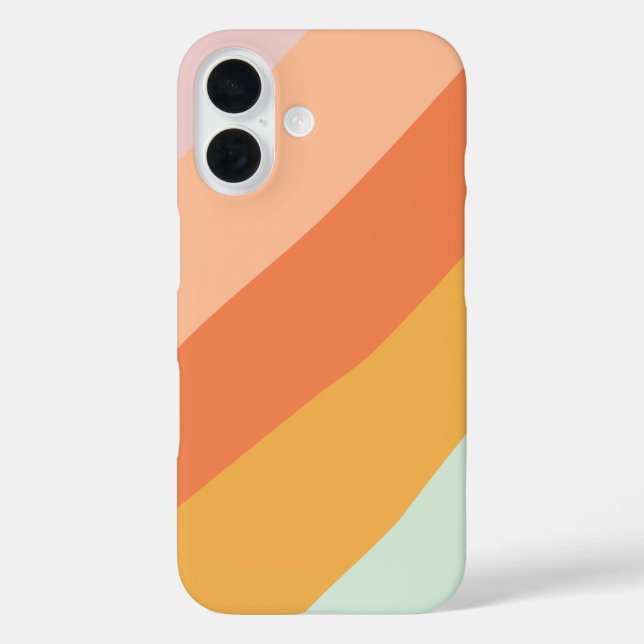 Farbige Diagonalstreifen Retro Sweet Candy Pasty Case-Mate iPhone Hülle (Rückseite)