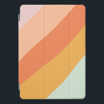 Farbige Diagonalstreifen Retro Sweet Candy Pasty iPad Pro Cover<br><div class="desc">Ein lustiges Retro geometrisches diagonales Streifen Grafik-Design in einer niedlichen Farbpalette von Orange,  Gelb,  Pfirsich,  Korallen,  Pastellrosa und Minzgrün.</div>