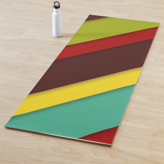Farbige Diagonalstreifen Yogamatte (Beispiel)