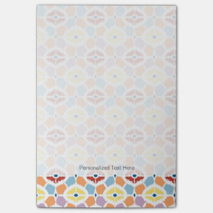 Farbige Diamant-Ikat-Geometrie Post-it Klebezettel
