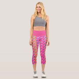 Farbige Diamantformen Capri Leggings