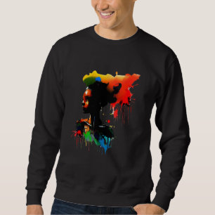 Farbige digitale Afro-Schwarze Königin Melanin Sch Sweatshirt