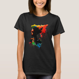 Farbige digitale Afro-Schwarze Königin Melanin Sch T-Shirt