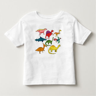 Farbige Dinosaurier Kleinkind T-shirt