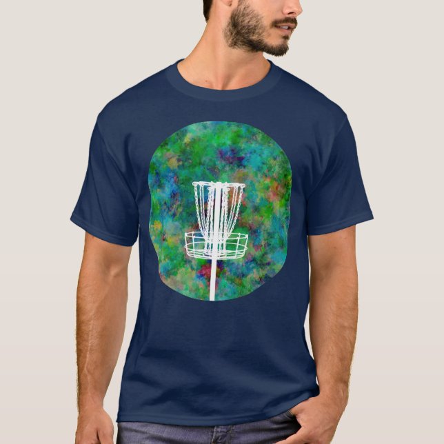 Farbige Disk Golf Basket T-Shirt (Vorderseite)