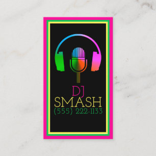Farbige DJ Musical Music Studio Card Visitenkarte