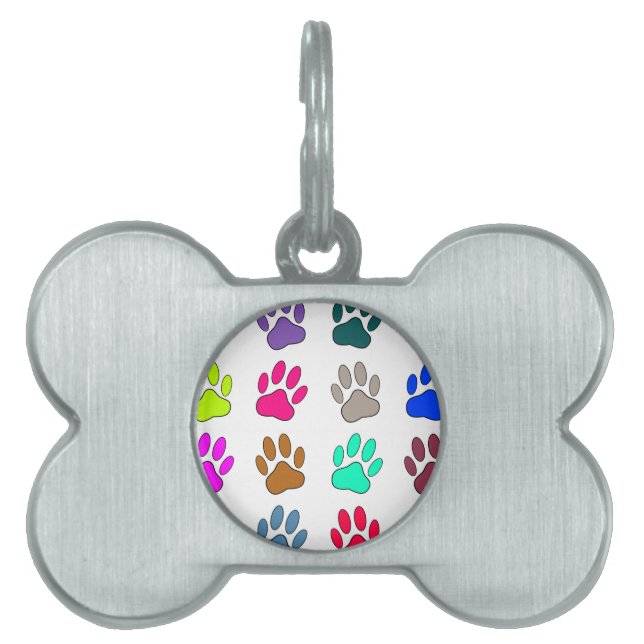 Farbige Dog Paw Print Patches Tiermarke (Vorderseite)