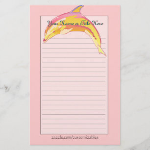 Farbige Dolphin-Stationierung Briefpapier