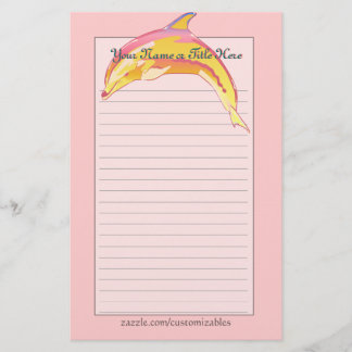 Farbige Dolphin-Stationierung Briefpapier