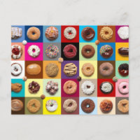 Farbige Donuts Postkarte