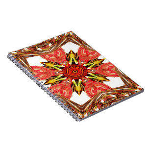 Farbige Doodflora Herz nahtlos star.jpg Notizblock