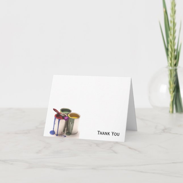 Farbige Dosen in Rot-Grün-Gelb Dankeskarte (Vorderseite)