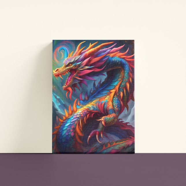 Farbige Drache Canvas Print Leinwanddruck (Von Creator hochgeladen)