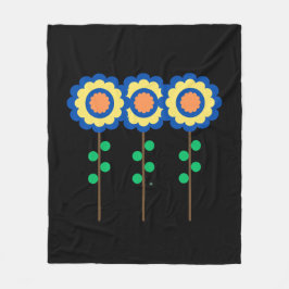 Farbige drei Blume Fleecedecke