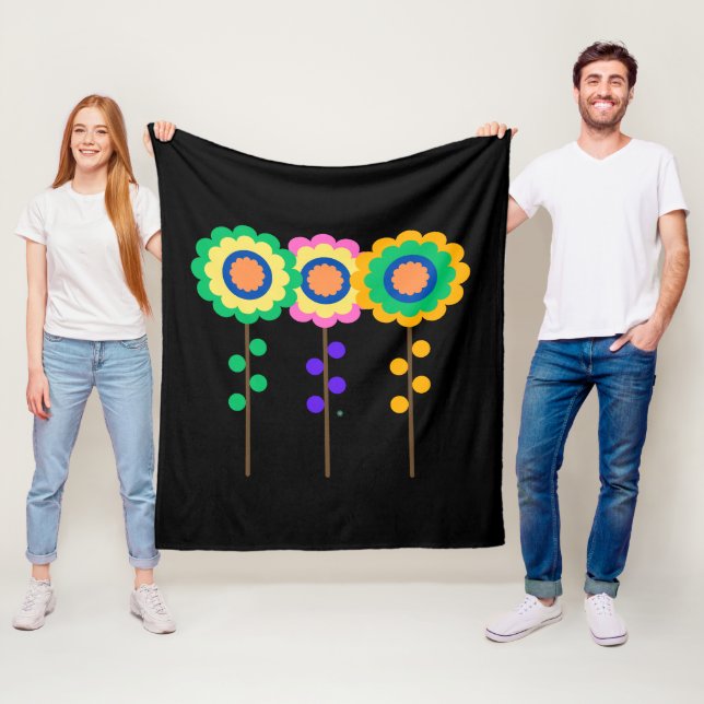Farbige drei Blume Fleecedecke (Beispiel)